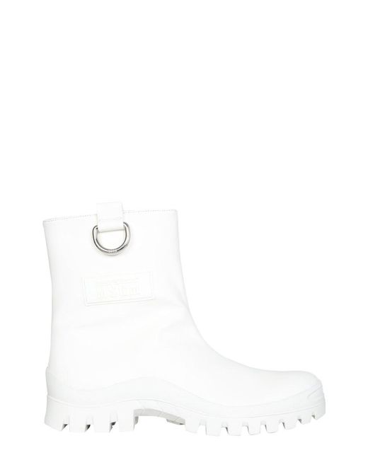 MSGM White Mid-Calf Rain Boots