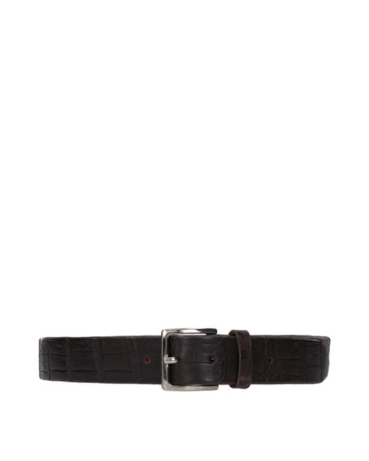 Orciani Black Leather Belts