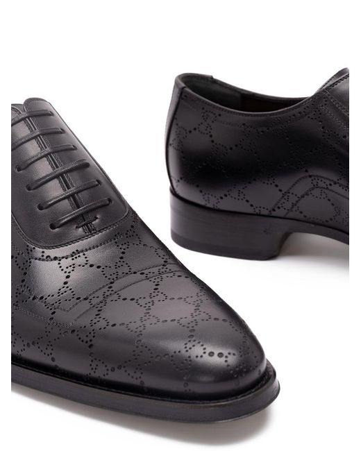 Gucci White Leather Derby Shoes