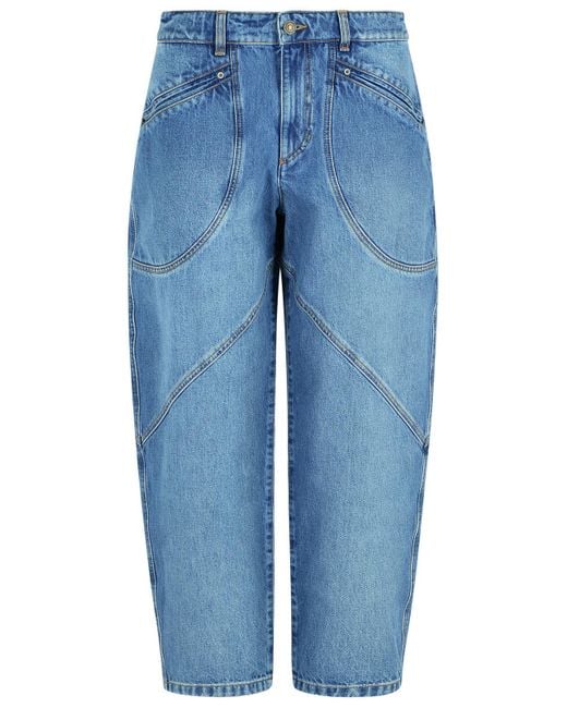 Jeans Di Cotone Blu Di Catarina di Isabel Marant in Blue