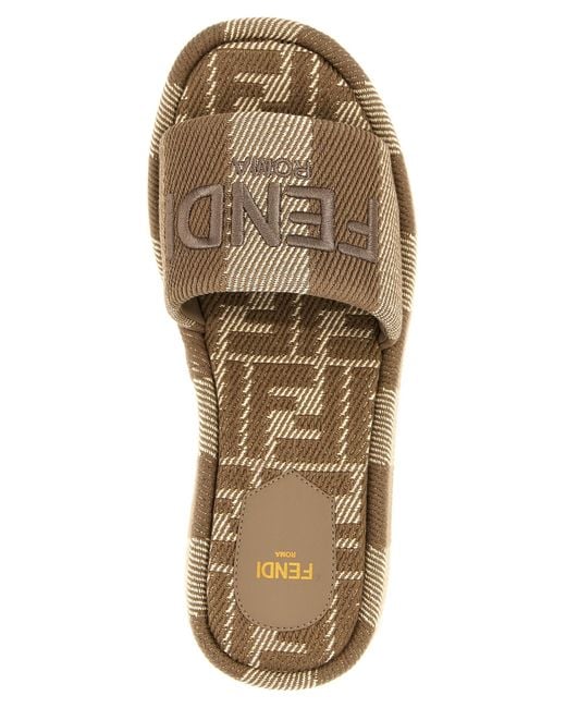Fendi Brown Pantoletten " Sunshine"