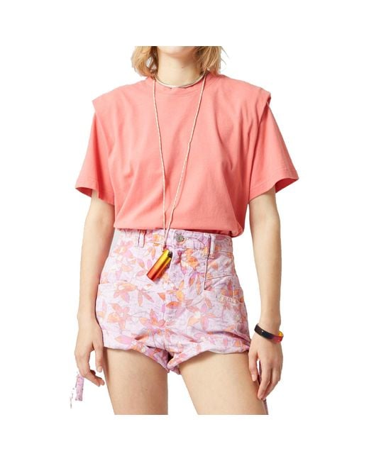Isabel Marant Pink Isabel Marant Etoil Zelitos Cotton T-shirt