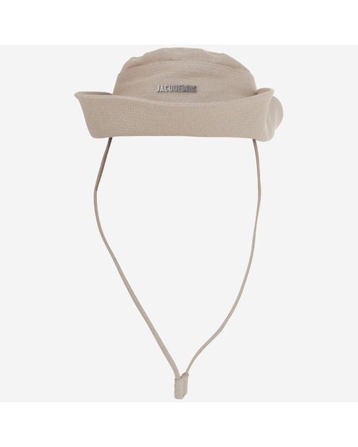 Jacquemus Natural Logo Bucket Hat for men