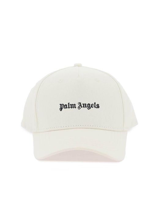 Gorra de béisbol bordada de Palm Angels de hombre de color White