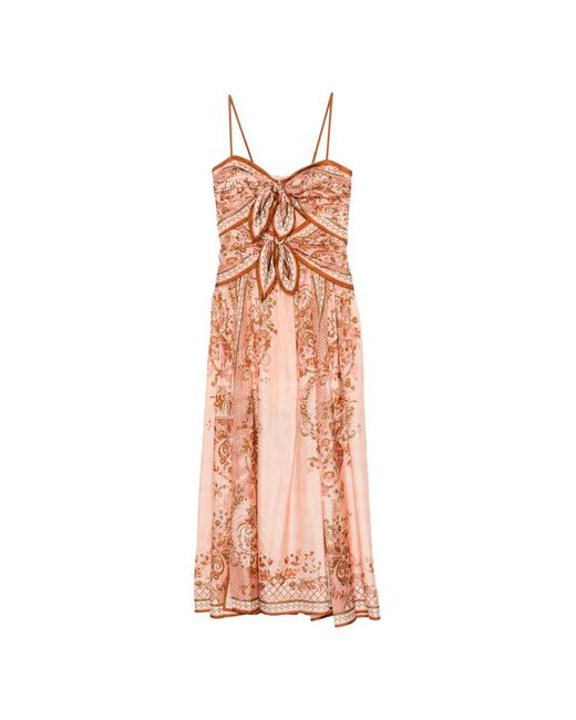 Zimmermann Pink Aster Silk Long Dress