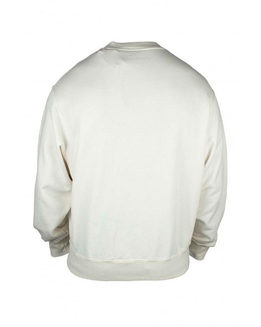 Heron Preston White Crew Neck Cotton Sweatshirt With Bold Logo