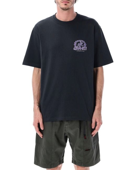Gramicci Black Equipped For Dirt Cotton T-Shirt