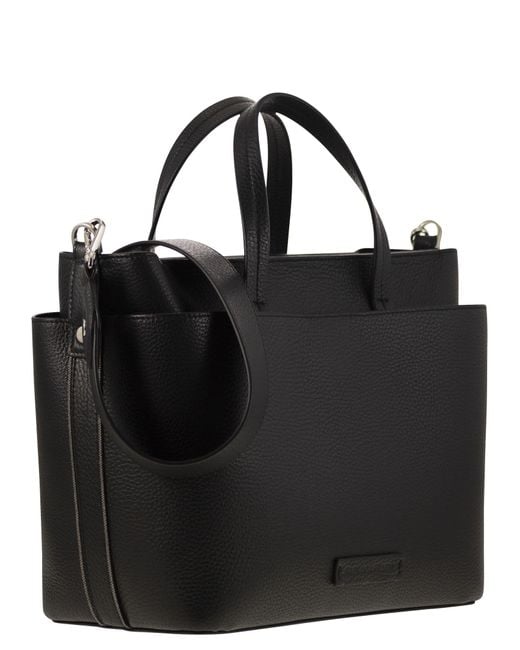 トートバッグ FABIANA FILIPPI Leather bag with diamond thread Fabiana Filippi Leather Bag With Diamond Thread in Black