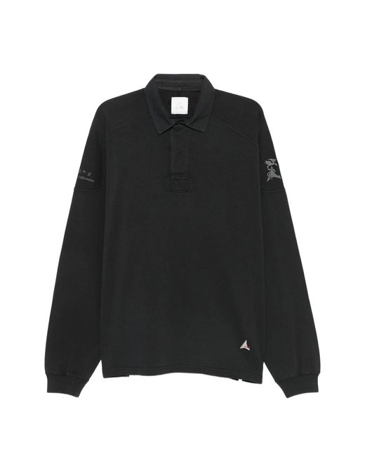 Roa Black Astrio Long Sleeve Polo