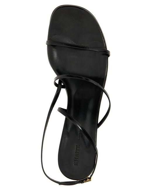 Khaite Black 'Loop Kitten' Sandals