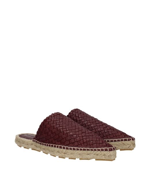 Bottega Veneta Brown Merlot Leather Sandals And Clogs