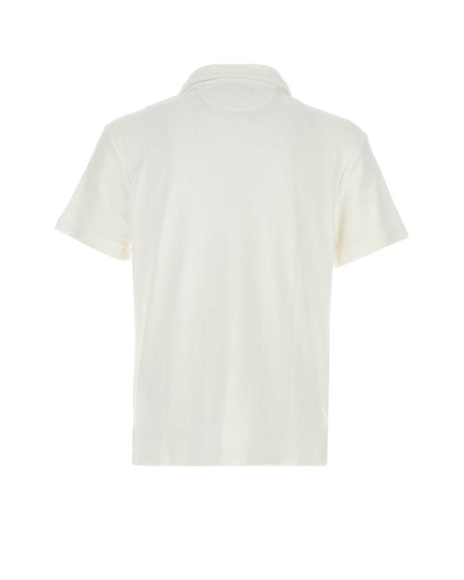 Polo Ralph Lauren White Terry Fabric Polo Shirt