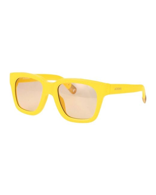 Jacquemus Yellow Squared Sunglasses Jac20 C4 Sun