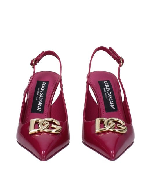 Dolce & Gabbana Purple Sandalen CG0680A10378i484 Frauen Leder lila/Cyclamen