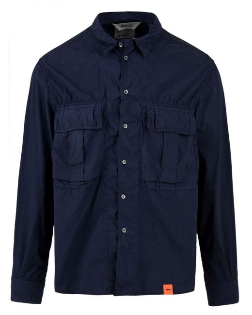 Aspesi Shirts Blauw in het Blue voor heren