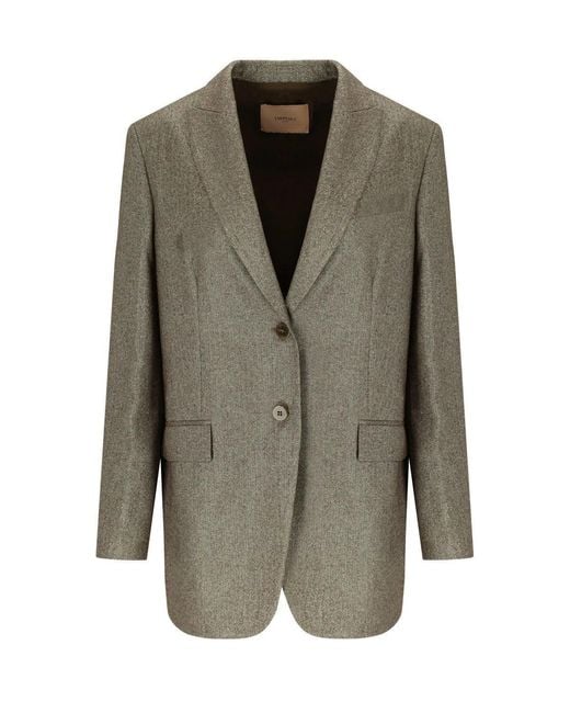 Twinset Green Single Breasted Blazer