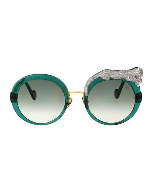 Anna Karin Karlsson Green Sunglasses Rose Et La Roue Crystal 07
