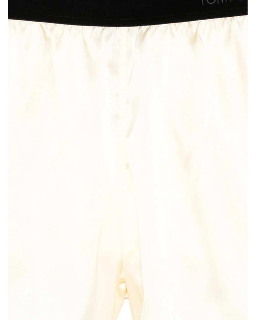 Short taille élastiquée Tom Ford en coloris White