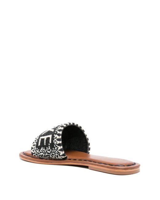 De Siena Multicolor Lake Como Beads Flat Sandals