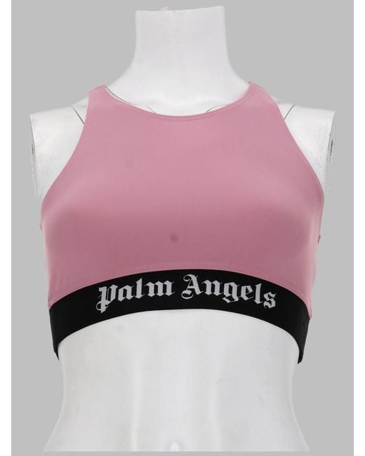 Palm Angels Pink Top Sportivo "Classic Logo"