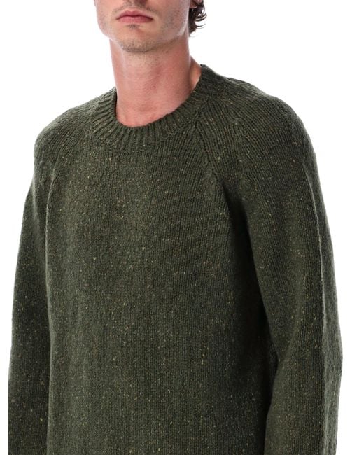 A.P.C. Green Harris Crewneck Wool Jumper for men