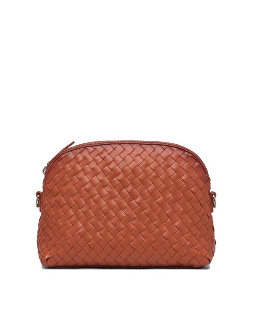 Dragon Diffusion Brown Chunky Fellini Pochette Interlaced Shoulder Pouch 23 X16 X10 Cm