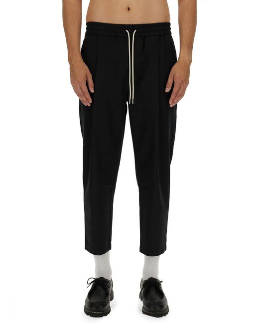 Drole de Monsieur Black Cropped Pants for men