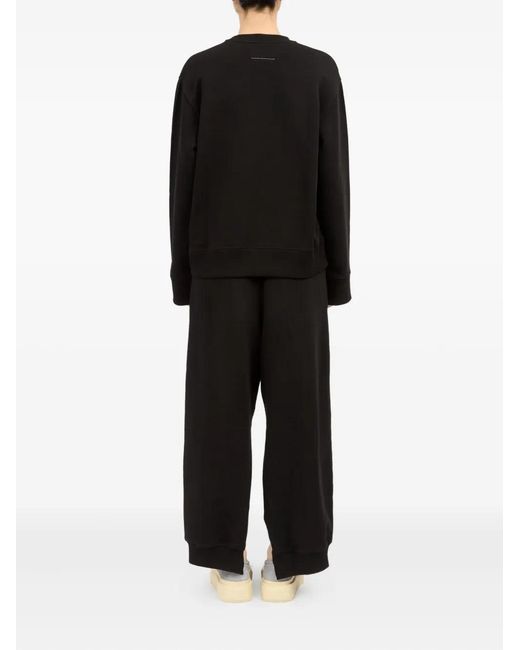 MM6 by Maison Margiela White Sweatshirt With Logo Appliqué