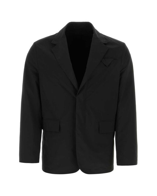 Prada Black Notched Lapel Blazer for men