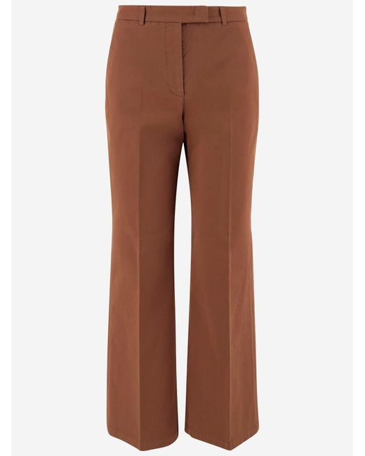 QL2 Donna Brown Stretch Cotton Pants