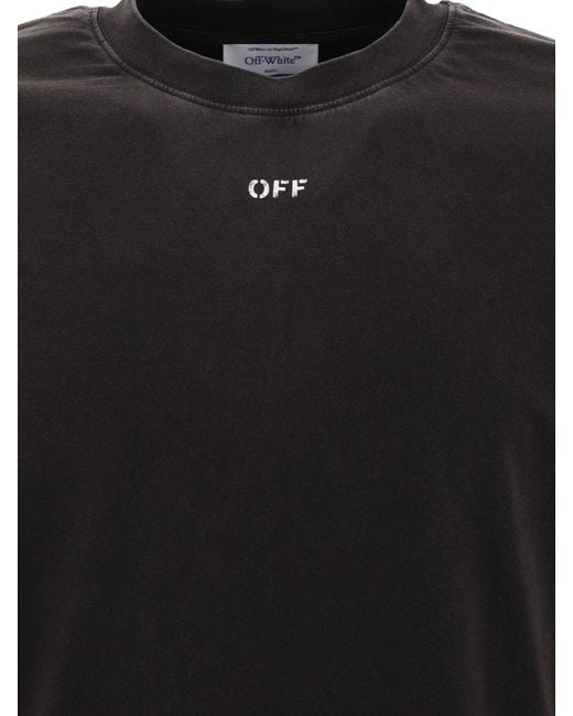 Off-White c/o Virgil Abloh "st. Matthew" T -shirt in het Black voor heren