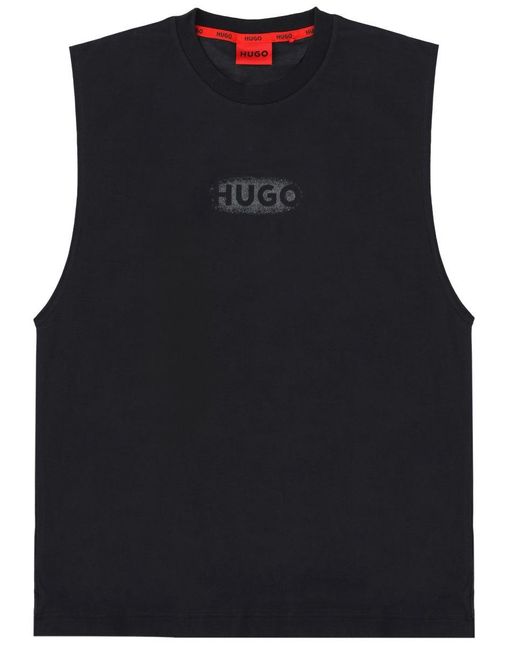 HUGO Black Top With Logo