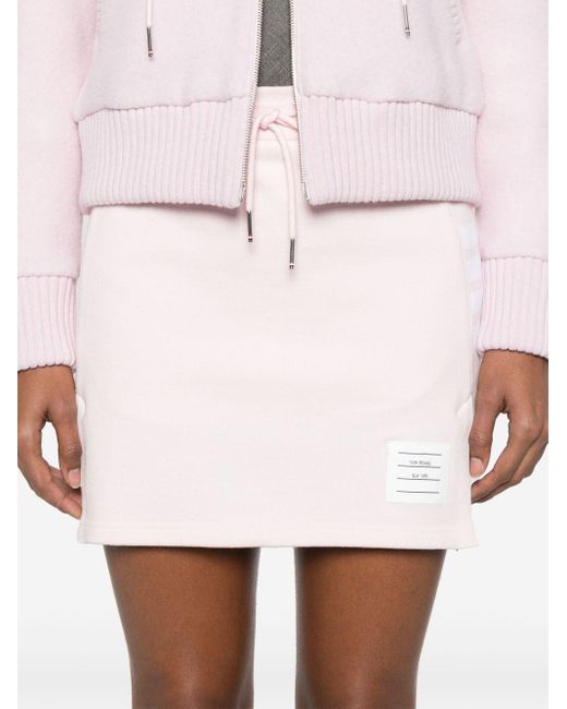 Thom Browne 4-Bar Jersey Mini-Rok in het Pink