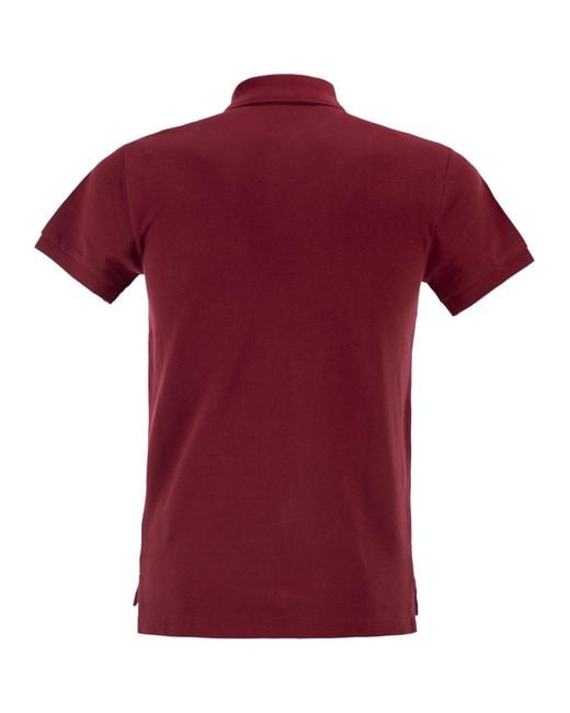 Polo Ralph Lauren Red Slim Fit Pique Polo Shirt for men