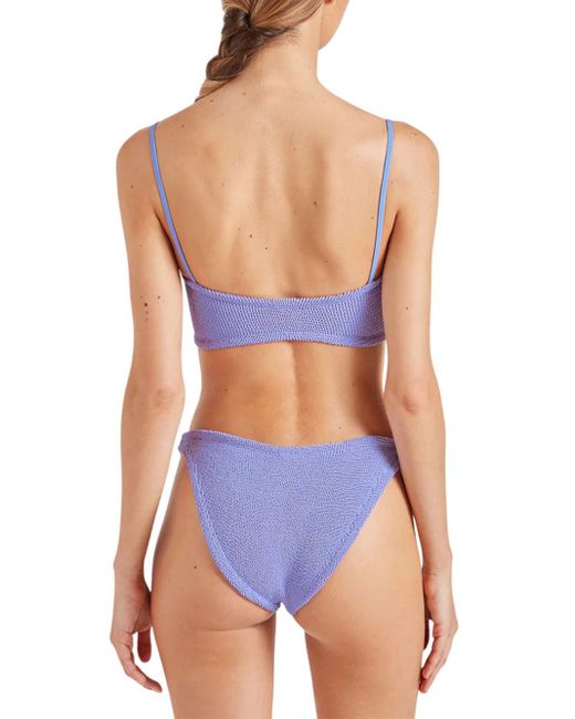 Hunza G Purple Misty Bikini mit Perlenkreis Lilac