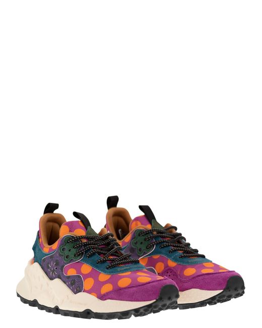 Kotetsu Sneaker in pelle scamosciata e tessuto tecnico di Flower Mountain in Multicolor
