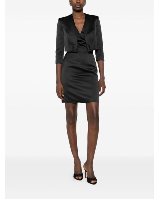 Elisabetta Franchi Black Midi Dress