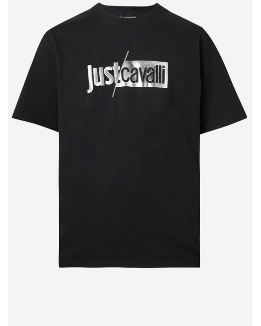 Just Cavalli Black T-Shirt Cotton for men