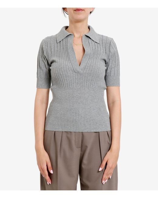 Erika Cavallini Semi Couture Gray T Shirts And Polos