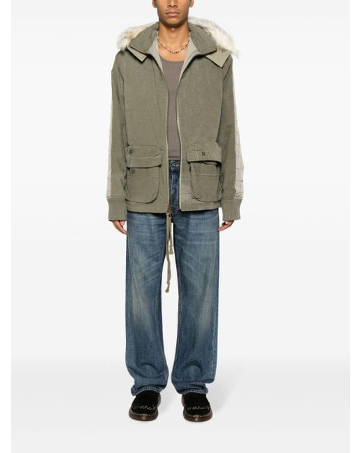Greg Lauren Green Greg Lauren Army Down Jacket for men
