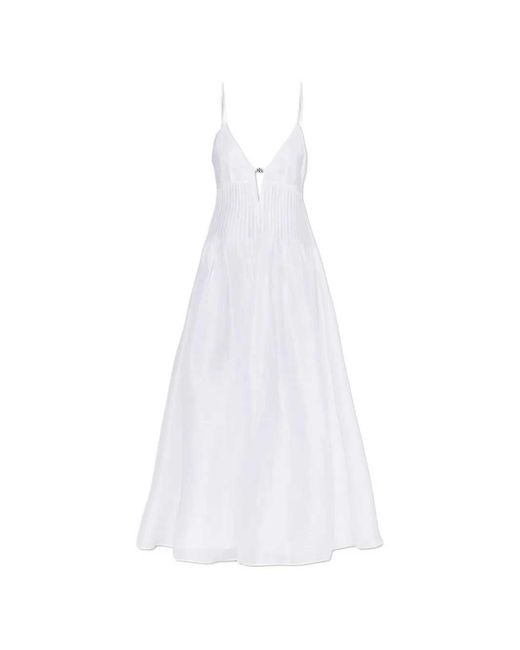 Tory Burch Linnen Jurk in het White