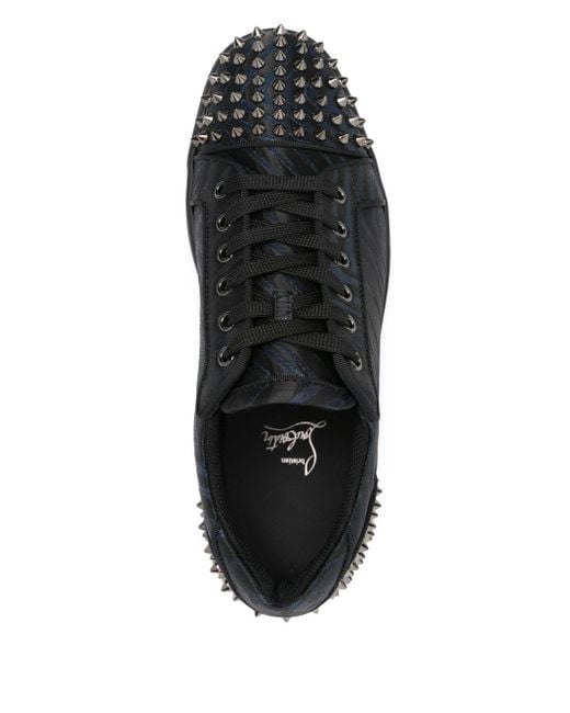 Christian Louboutin Black Seavaste Leather Sneakers for men
