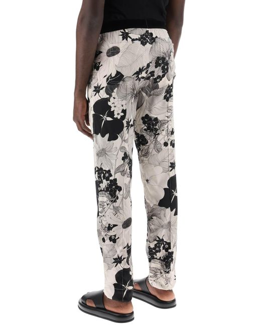Pajama en seda floral Tom Ford de hombre de color Gray