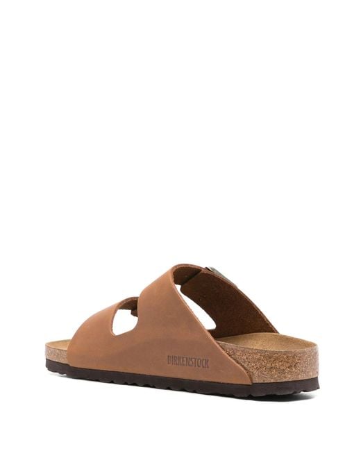 Birkenstock Brown Arizona Cognac, Oiled Leather Shoes