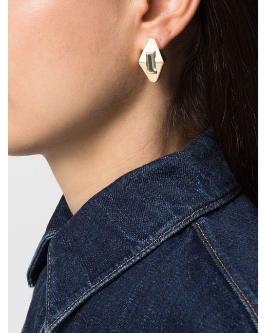 Aliita White Ohrringe Paar Deco Rombo Medi Am