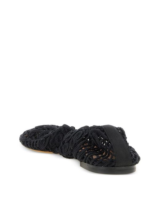 Odissi Black Flat Shoes Outer: Polyester