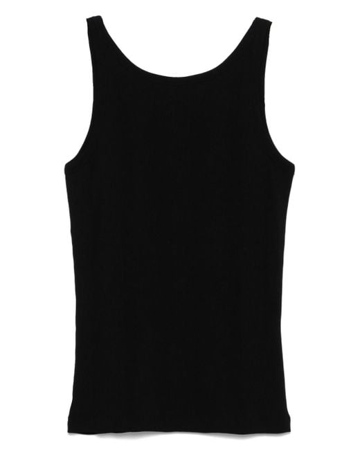 Closed Black Strap Top