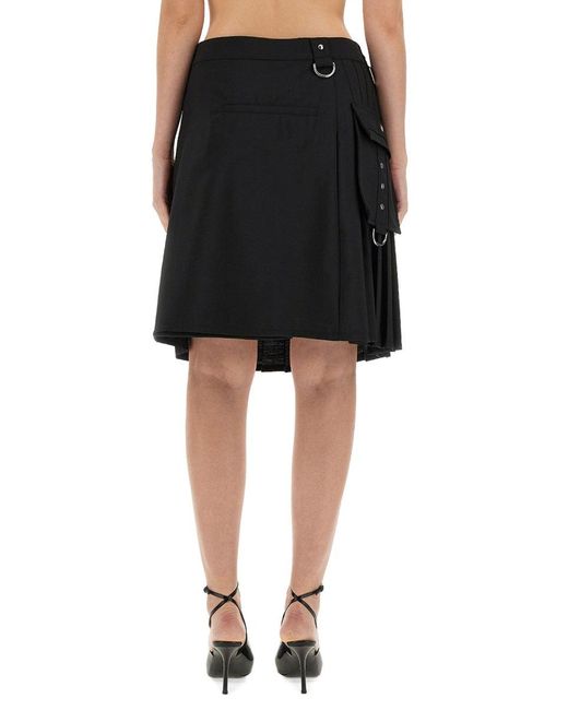 Givenchy Black Kilt Skirt