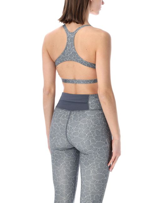 Adidas By Stella McCartney Blue Printed Mini Crop Top