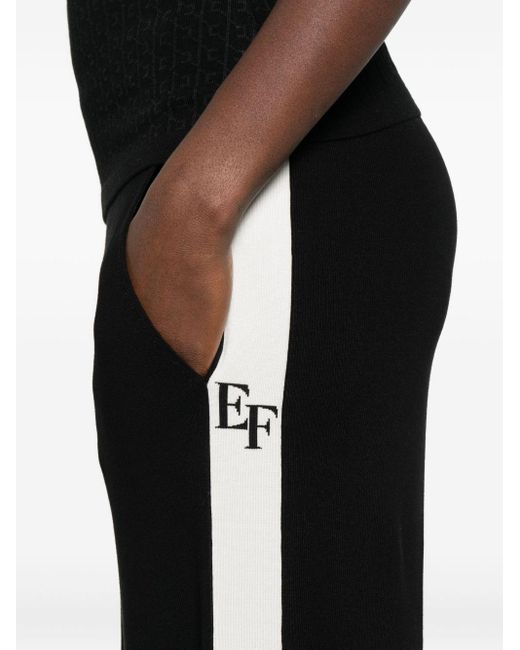 Elisabetta Franchi Broek Met Logo in het Black